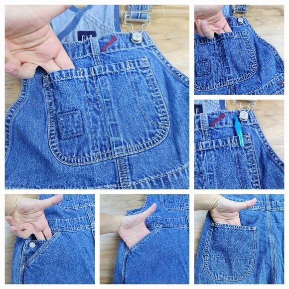 🔸️Vintage Gap Blue Denim Overalls XSmall - Picture 4 of 11